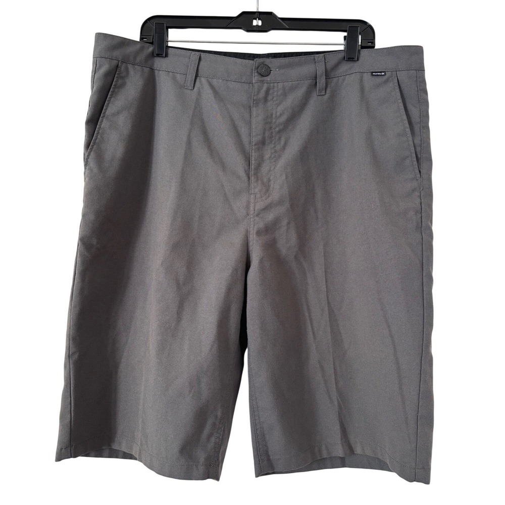 Hurley Chino‎ Walkshorts Mens 38 Gray Flat Front Casual Shorts
